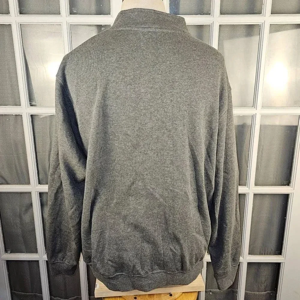 Colosseum Mens Gray Clemson Tigers 1/4‎ Zip Embroidered Pullover Sweater XXL
